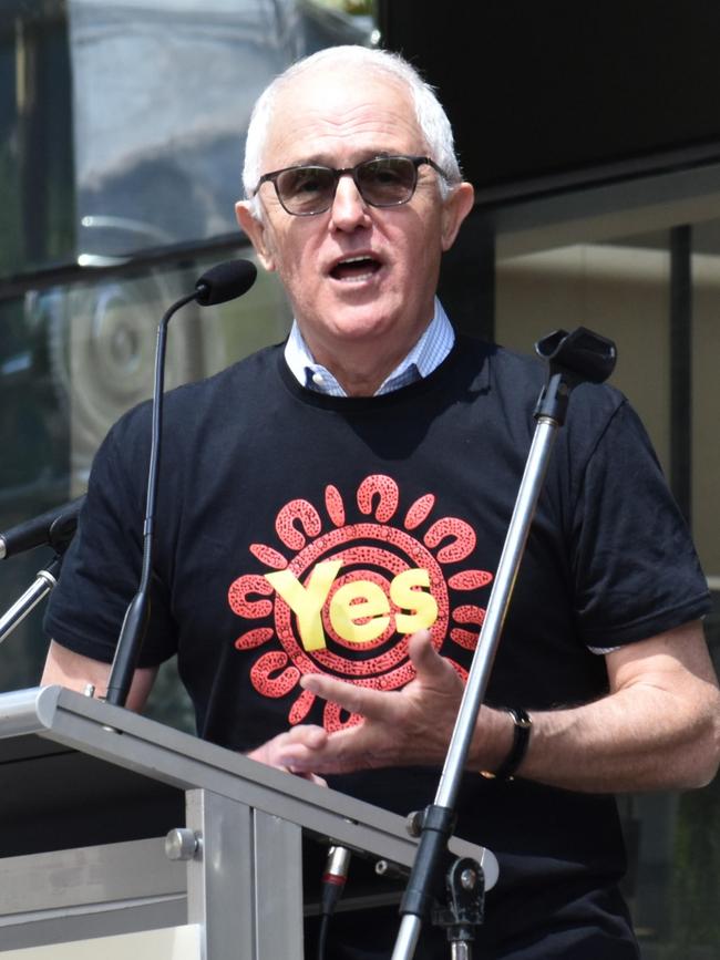 Malcolm Turnbull during the lead-in to the voice referendum.