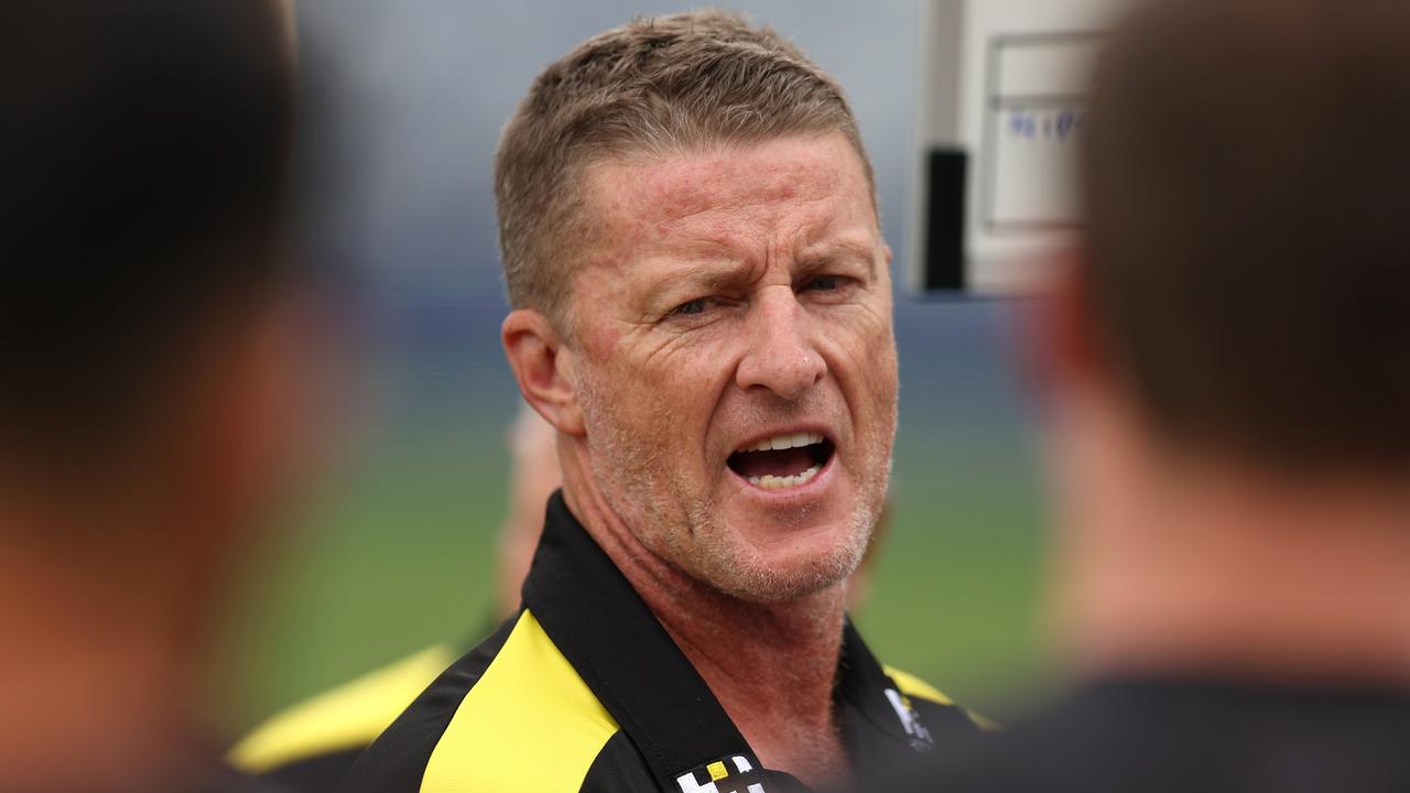 Damien Hardwick knows expectations are high on the Tigers to bounce back. Picture: Getty Images