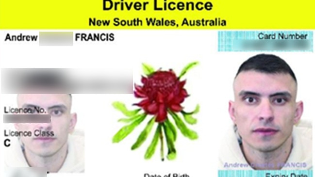 Police issued images of two fake IDs Horne may be using. Picture: Supplied