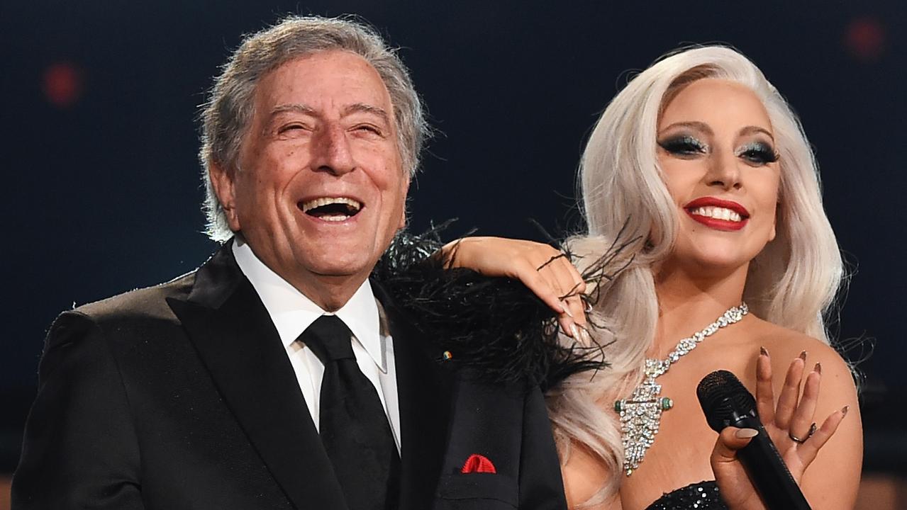 Tony Bennett and Lady Gaga collaborated on two Grammy-winning albums. Picture: Larry Busacca/Getty Images for NARAS