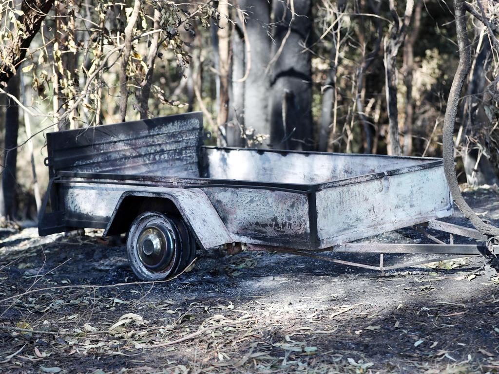 The remains of a trailer. Picture: Nigel Hallett