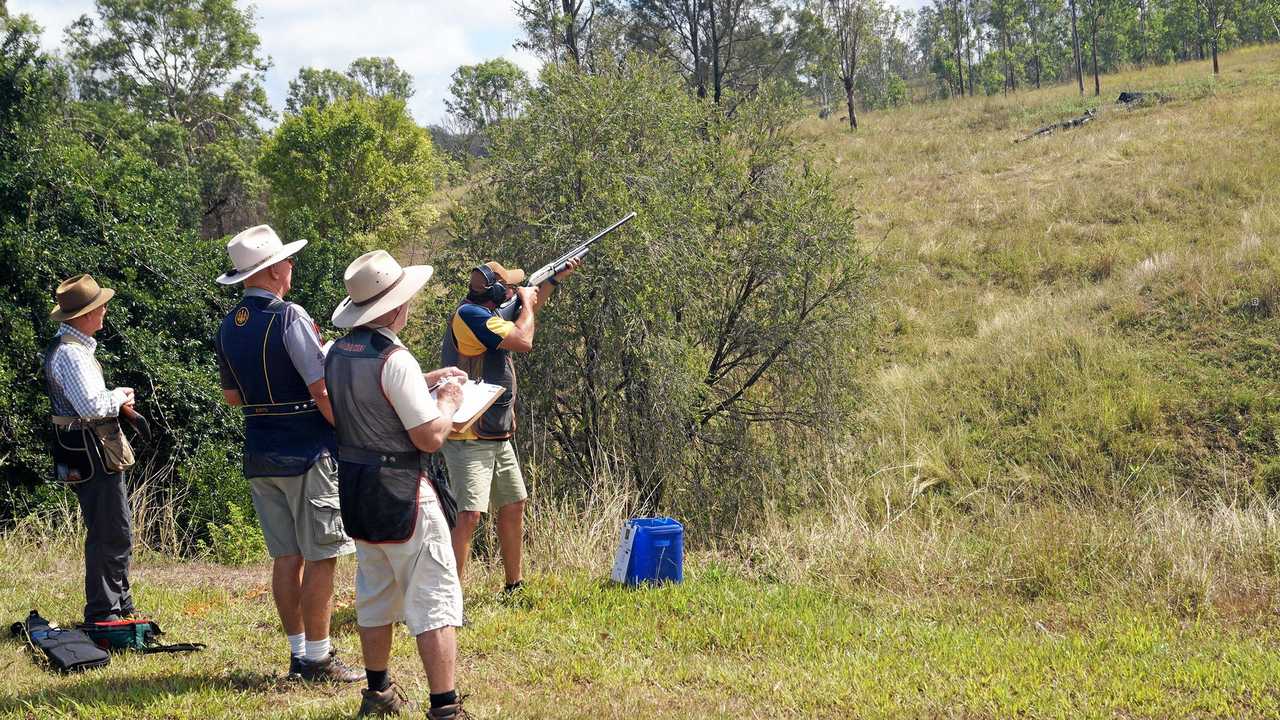 The Gympie Sporting Clays club hosted 40 of the state's most deadeye shooters for a State Selection Shoot at the Sexton grounds last Sunday. Picture: Contributed