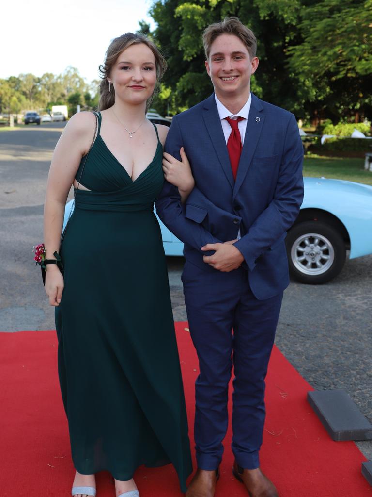 Luke Murley and Pania Crombie at the James Nash State High School formal 2022.