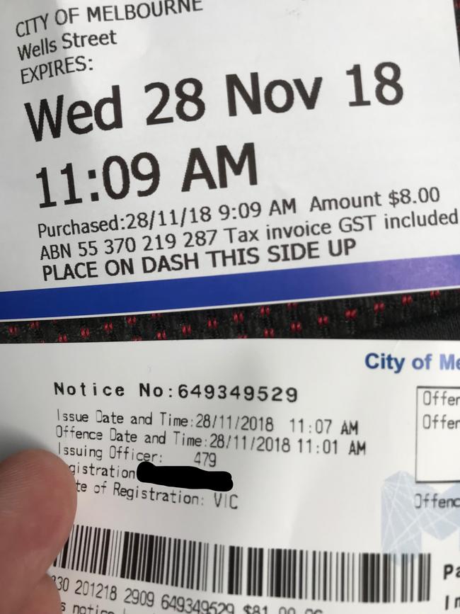 The parking ticket issued before paid parking expired.