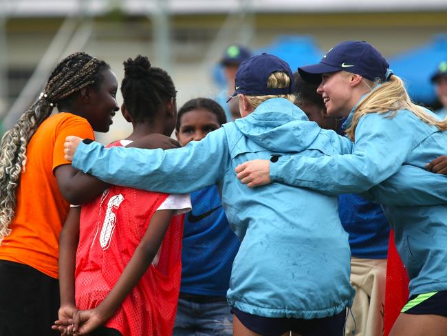 Junior Matildas/Australias U17 Womens National Football Team training local Far North at Endeavour Park 2024. Photo: Gyan-Reece Rocha