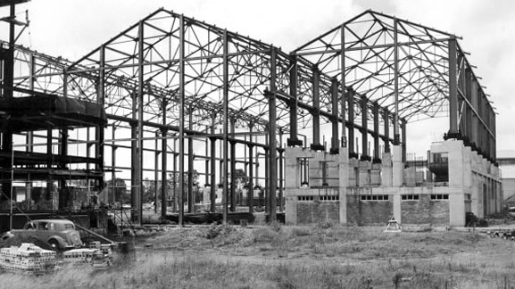 Petrie Paper Mill being built.