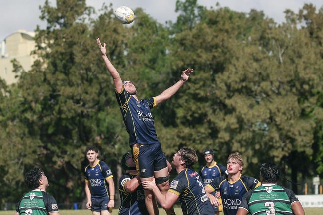 The Sunnybank versus Bond Uni game was much closer than the scoreline suggests. Picture: Glenn Campbell