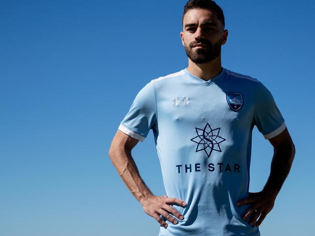 SYDNEY, AUSTRALIA - APRIL 17: Sydney FC A-League player Anthony Caceres poses for a portrait at Bondi Beach on April 17, 2020 in Sydney, Australia. A-League players across the country are now training in isolation under strict policies in place due to the Covid-19 pandemic. (Photo by Cameron Spencer/Getty Images)