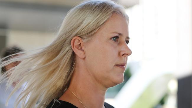 Heidi Strbak pictured here outside the Brisbane Magistrate Court yesterday. Pictures: Jack Tran