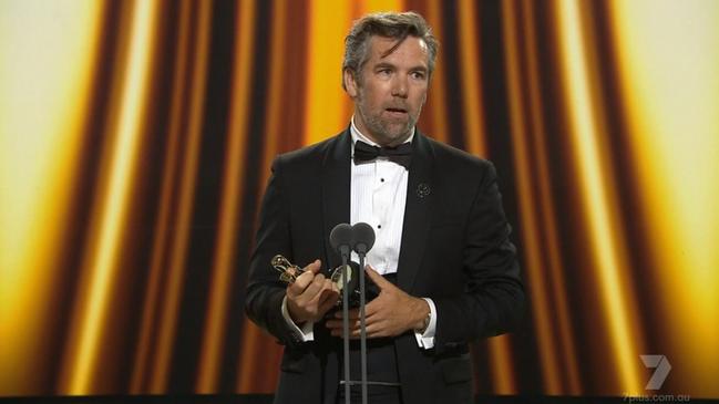 Patrick Brammall wins Most Outstanding Actor. Picture: Channel 7