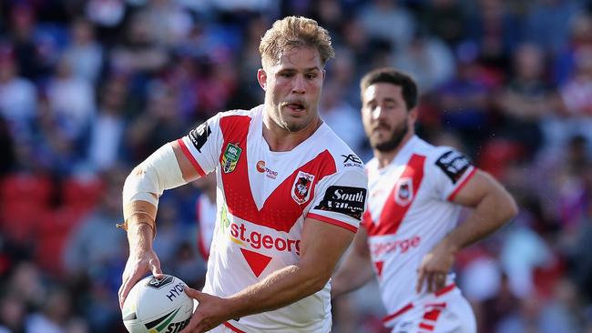 Jack de Belin in his playing days for the Dragons. Picture: Ashley Feder / Getty Images