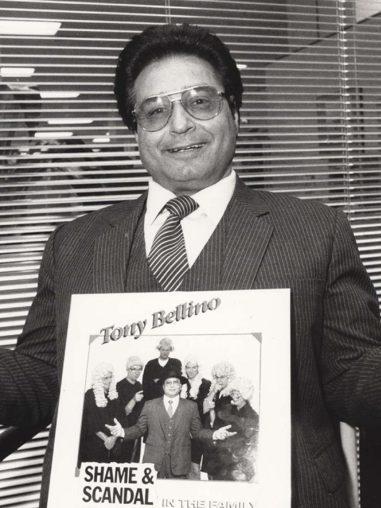 Tony (Antonio) Bellino ion 1990 with the record he released titled "Shame and Scandal in the Family".