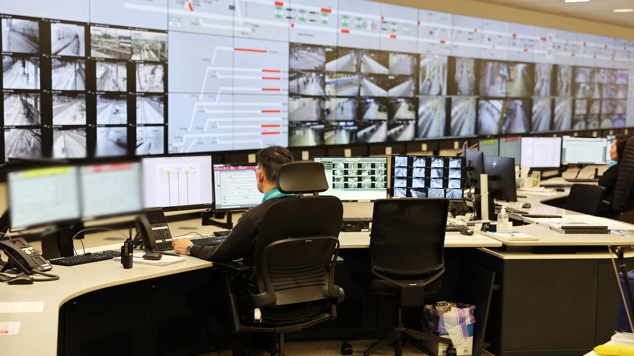 The Metro’s Operations Control Centre in Tallawong. Picture: Tim Hunter.