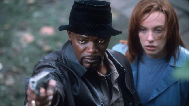 Samuel L Jackson with Toni Collette in Shaft.