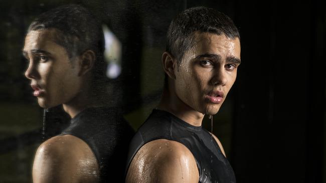 Kobie Duncan, training at the Hardcore Gym-Strength Conditioning & Self Defence in Carlton. A young kid getting his life together as a Boxer and rapper. PRIDE of OZPicture's darren leigh roberts