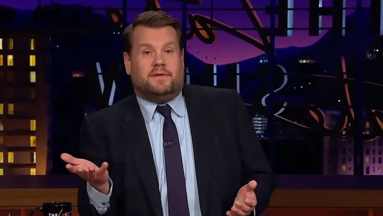 James Corden addresses the elephant in the room.