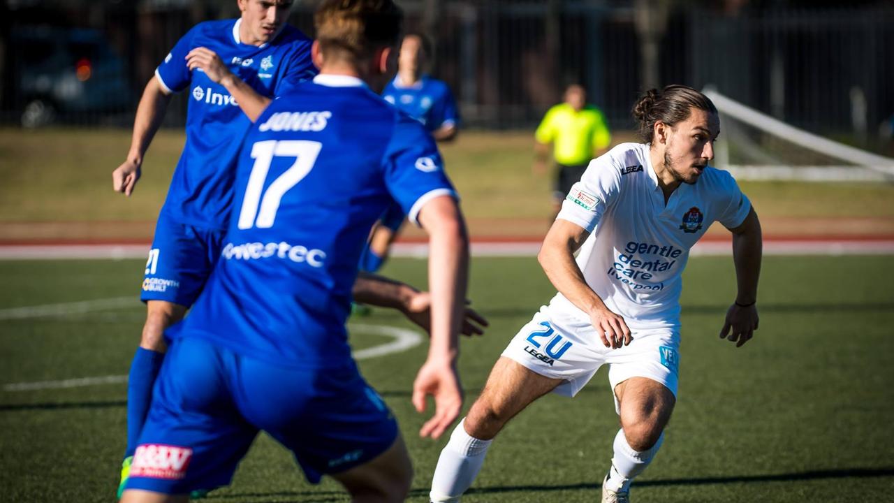 Bonnyrigg's Ben Tosi (R) is ready to take on A-League side Western Sydney Wanderers... but not until after his early shift at Fox Sports!