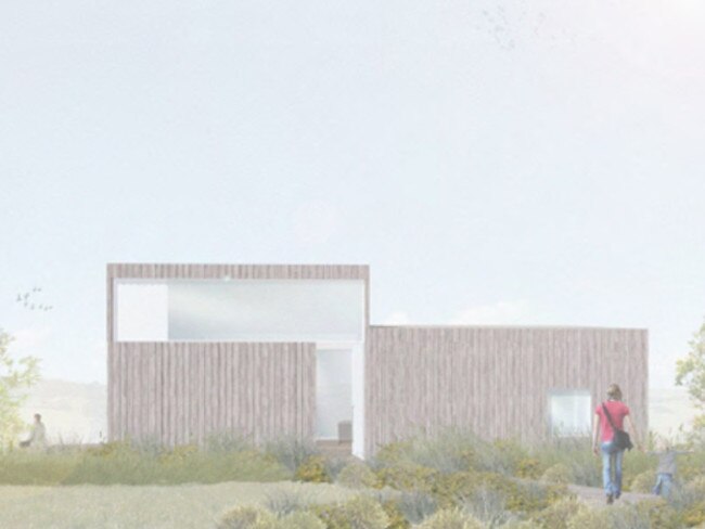 An artist's impression of the north elevation of one of the six tourist cabins proposed for 533 Bangalow Rd in Talofa. The proposal will go before Byron Shire Council on October 15.