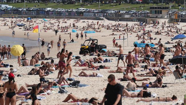 Bondi Beach in Sydney this week. Picture: John Grainger