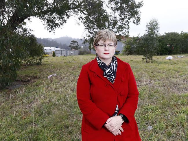 Tasmanian Labor shadow minister, Alison Standen speak about the lack of progress of the Liberal party in relation to emergency/public housing. They are pictured at Clarendon Vale. Picture: MATT THOMPSON