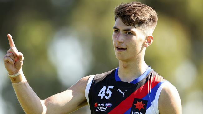 Jovan Petric kicked four goals for the Jets. Photo: AFL Photos/Getty Images.