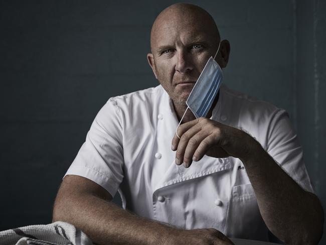 April 2020: Chef Matt Moran photographed during the restaurant closures of COVID-19. At the time all of Matt's venues from North Bondi Fish, Chiswick to Aria were closed for trading. Picture: Rob Palmer/Canon Professional