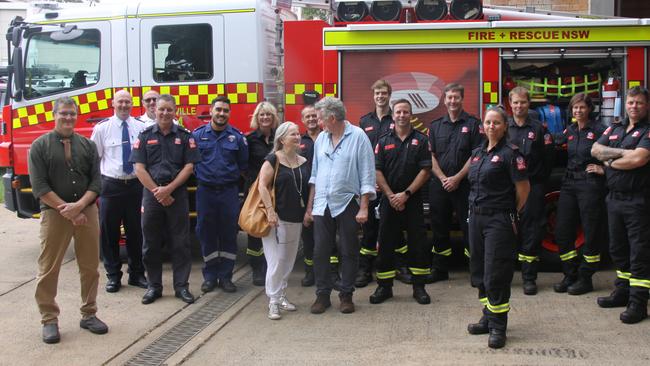 COMMUNITY FIRST RESPONDERS: Alstonville resident Greg Apps and his wife Robyn had a heartfelt catch up with the private citizens, paramedics and community first Responders from Fire &amp; Rescue who saved his life after he suffered a cardiac arrest on December 22, 2020. Photo: Alison Paterson