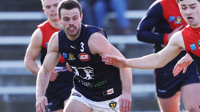 Jay Blackberry reached a major TSL milestone in the match against North Hobart. Picture: zak simmonds