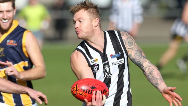 Chris Barton in action for Wallan. Picture: Hamish Blair