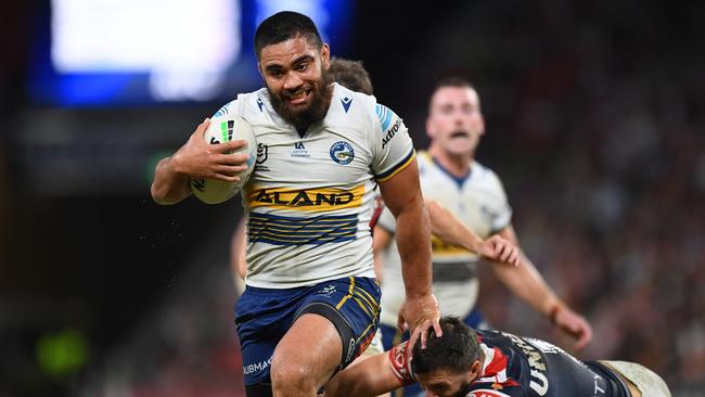 The Eels’ inconsistency continued against the Roosters, struggling in the first half before threatening a comeback. Picture: Getty Images.