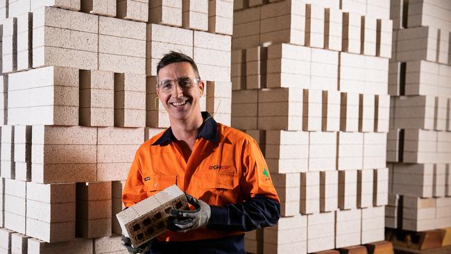 Tom Wimberley of CSR at CSR's Oxley brickworks.