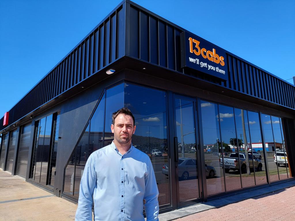 13cabs Townsville branch manager Aaron Lacey shows off the new support hub in Duckworth St, Garbutt. Picture: Leighton Smith.