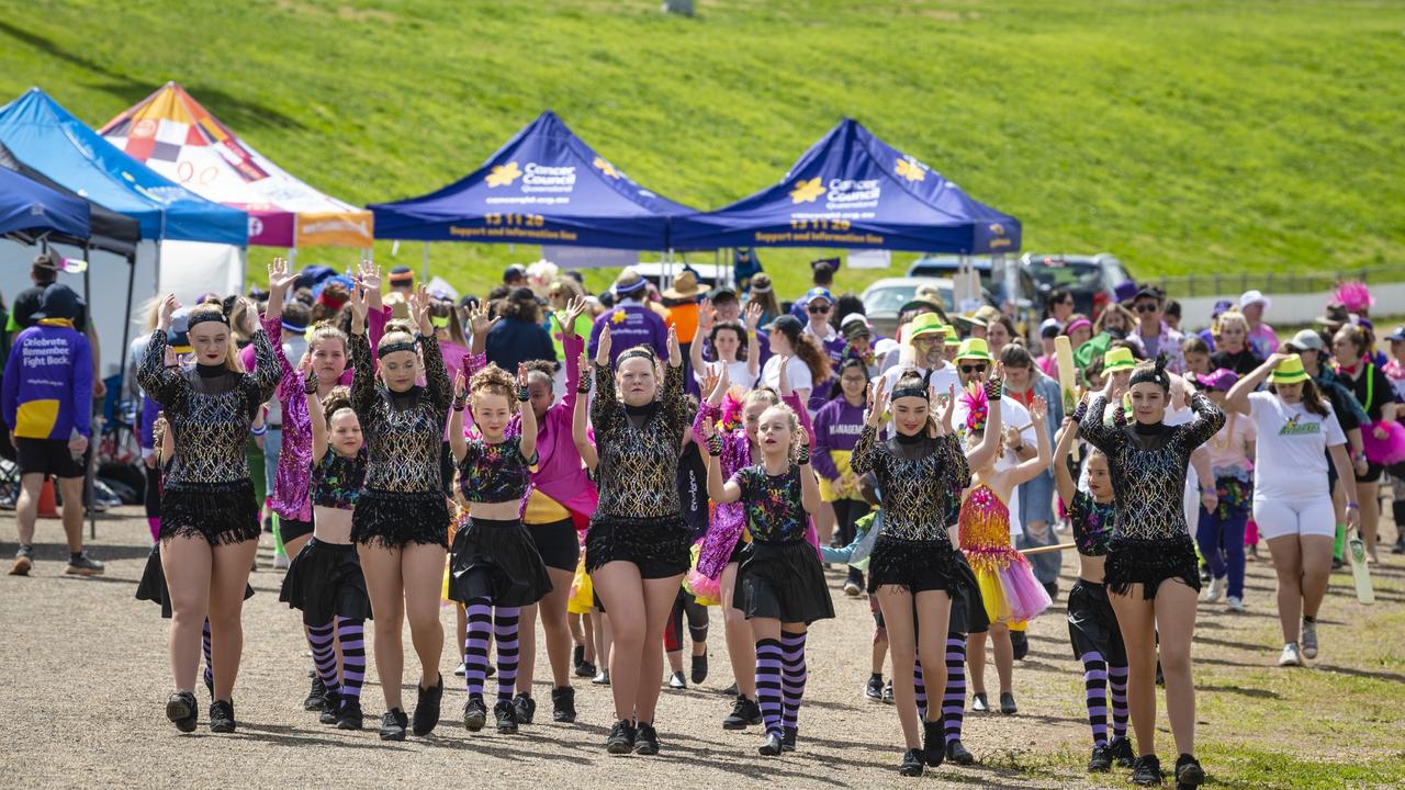 Everdance lead the first lap of the Relay for Life at Toowoomba Showgrounds, Saturday, September 10, 2022. Picture: Kevin Farmer