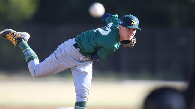 Kai-Noa Wynyard in action for Australia last year. Picture: SMP IMAGES/Baseball Australia