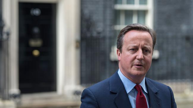 Then British prime minister David Cameron’s government was fighting to save the economy in 2011. Picture: AFP