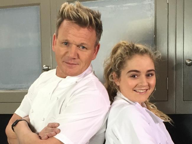 Gordon Ramsay eggs on Celebrity MasterChef daughter