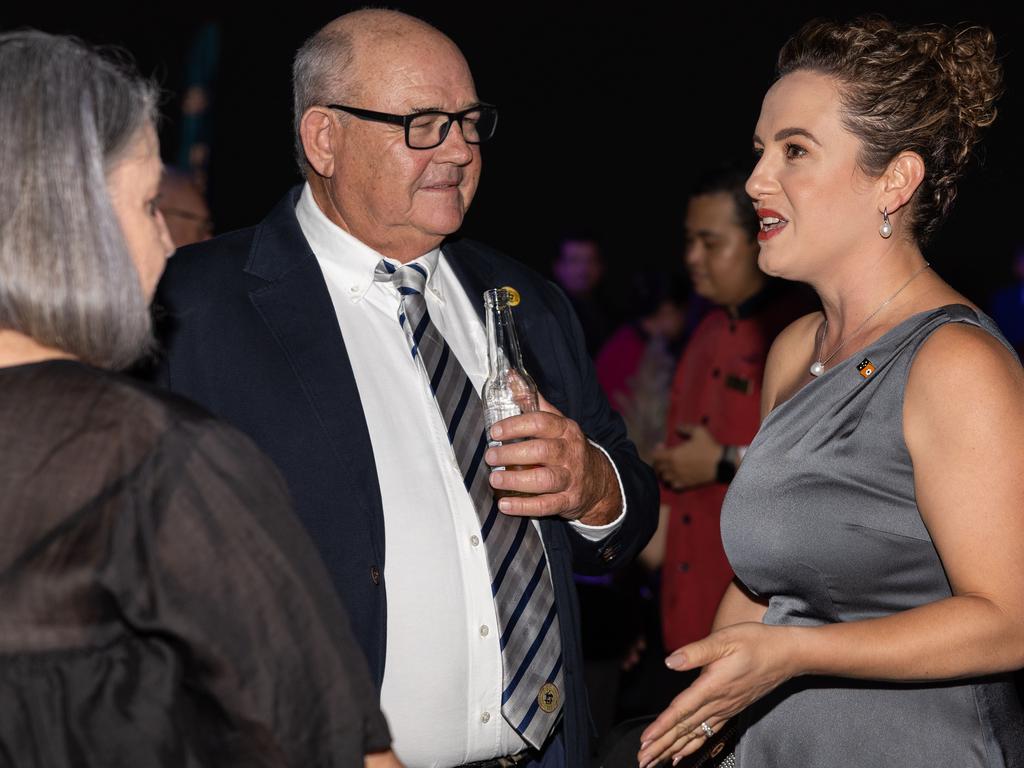 Henry Burke and Chief Minister Lia Finocchiaro 2025 NTCA and AACo Gala Dinner at the Darwin Convention Centre. Picture: Pema Tamang Pakhrin