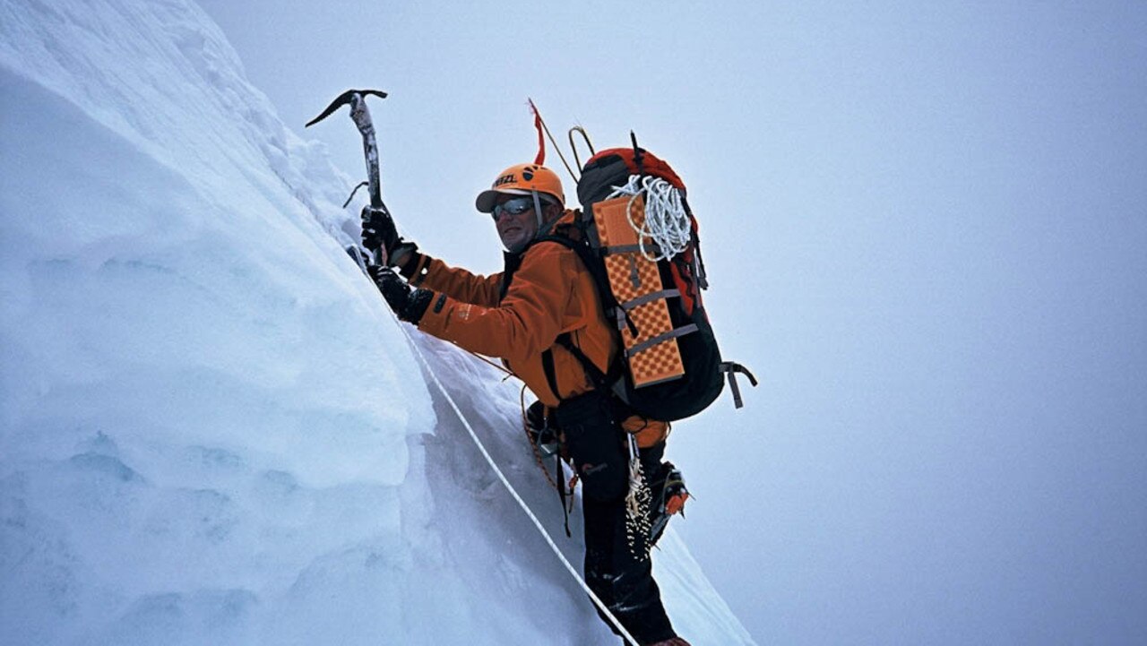 Andrew Lock on a steep ascent