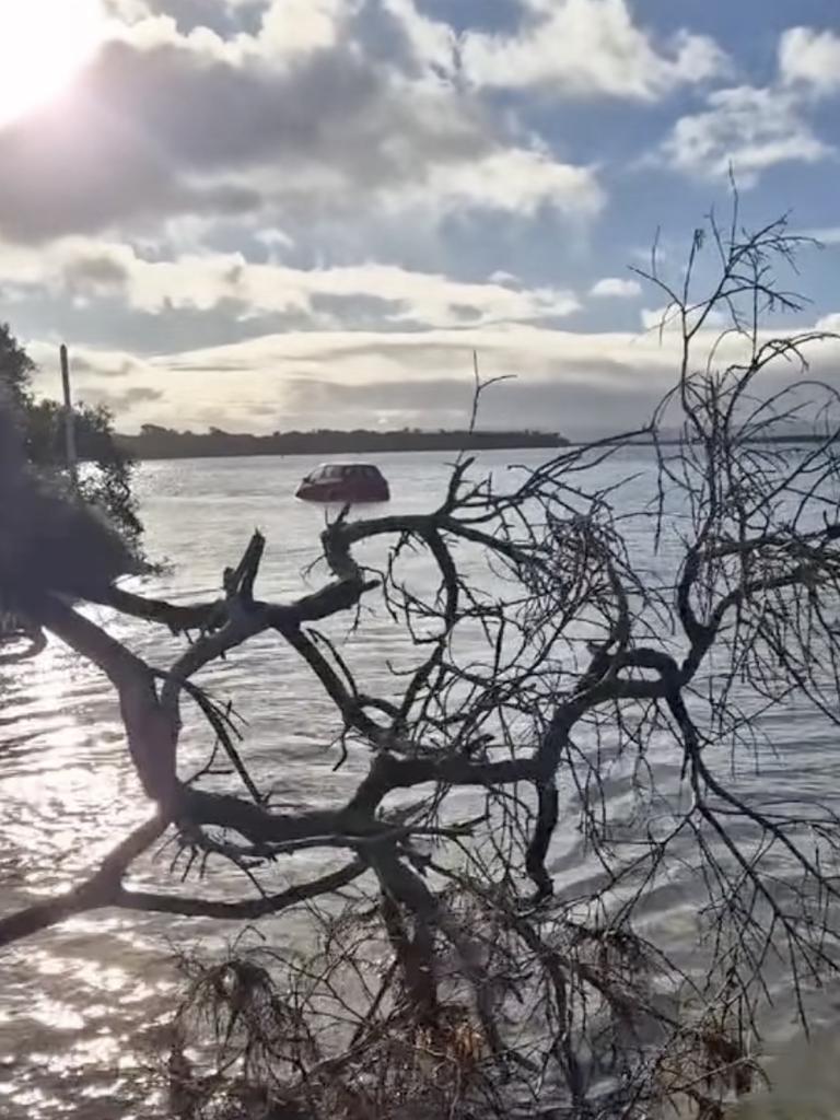Peter returned to his car to find it had been swallowed by a huge king tide.