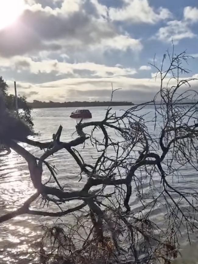 Peter returned to his car to find it had been swallowed by a huge king tide.