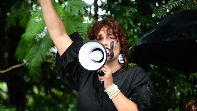 Ilona Harker at the March 4 Justice event in Mullumbimby on Monday, March 15, 2021. Picture: Liana Boss