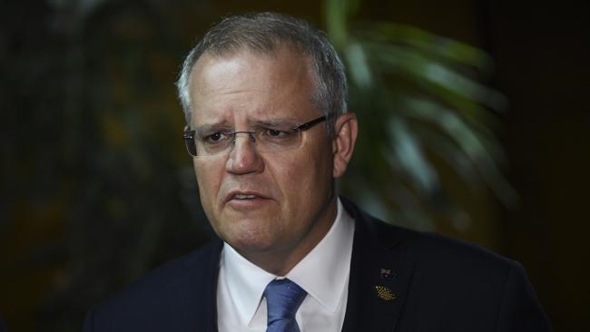 The ongoing division among the Liberal Party spells disaster for Scott Morrison at the next general election. Picture: AAP/Lukas Coch