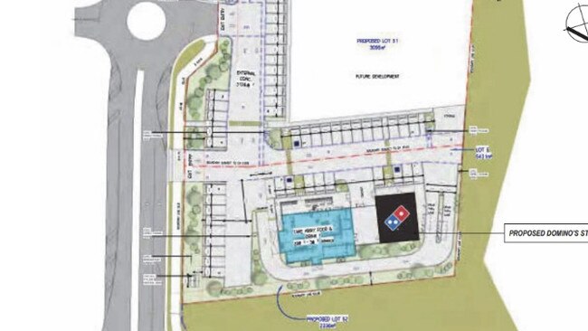 The proposed site for the Domino's franchise.