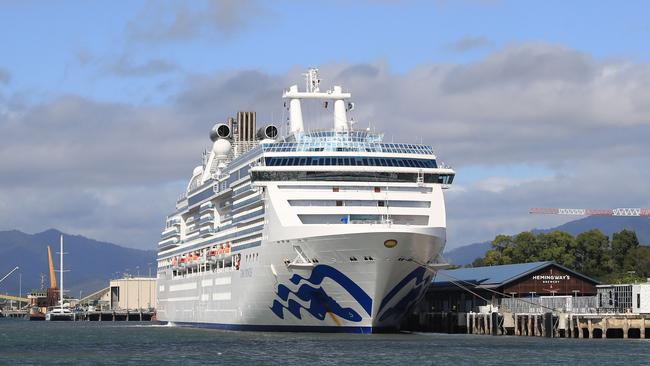 The Coral Princess cruise ship experienced a large number of positive cases of Covid-19 among guests and staff in February. Picture: Brendan Radke