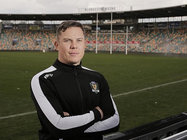 Jy Bond after joining AFL Tasmania as the new state talent manager. Picture: Mathew Farrell