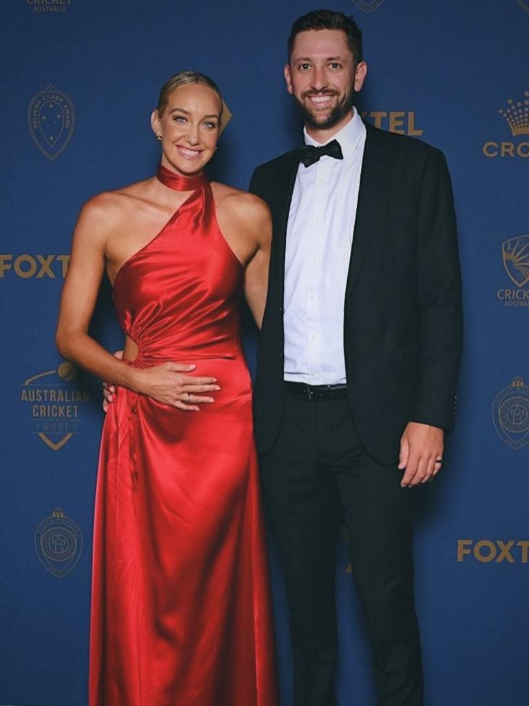 Madi Wilson and Matt Short at the Allan Border Medal. Picture: Instagram