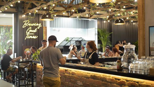 The bar with the children’s area in the background. Picture: Russell Shakespeare