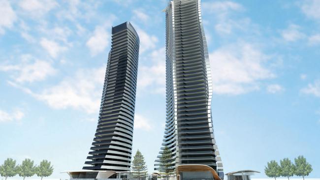 Towers designed by DBI for the site.