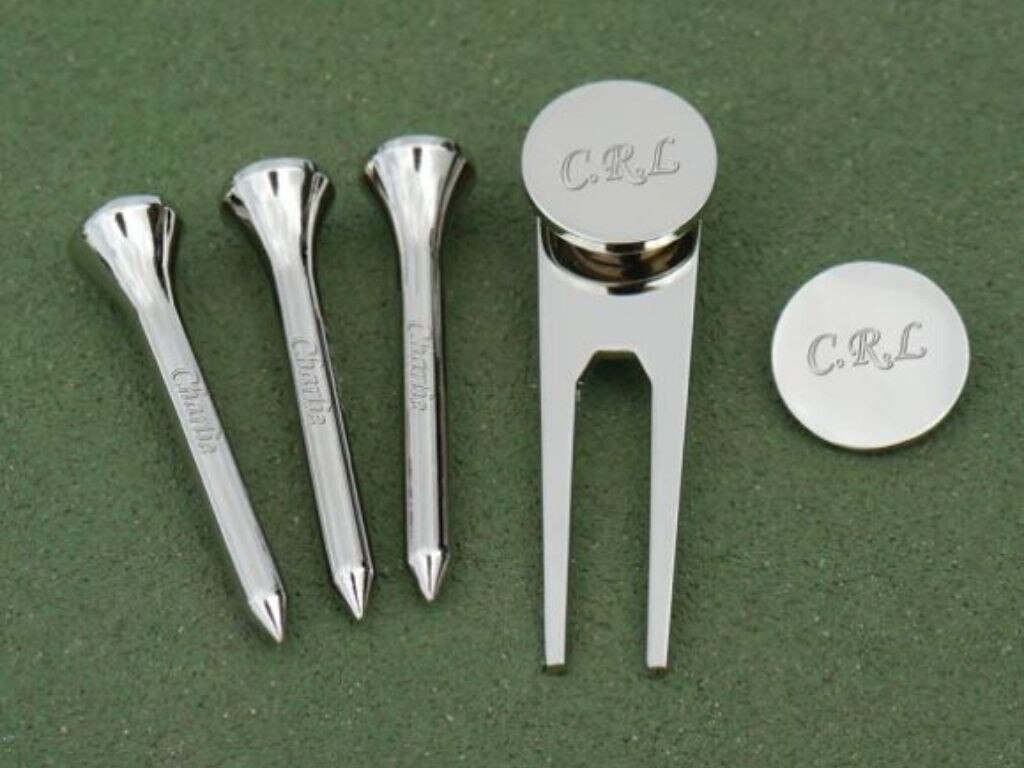 Identity Direct Engraved Set Of Five Golf Accessories