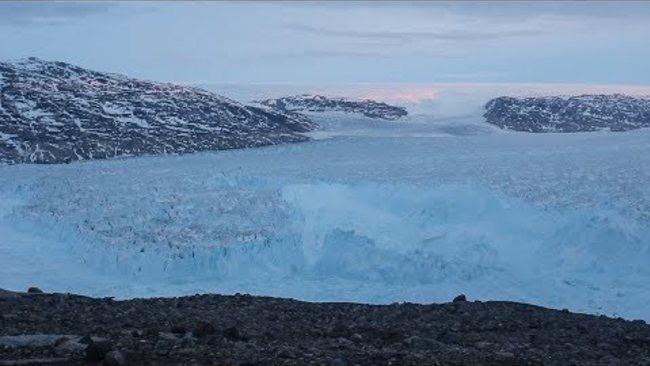 NYU Scientists Record Four-Mile Iceberg Breaking Off Glacier in Greenland